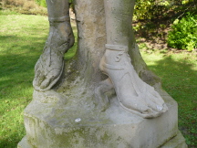 Flora's left foot, after cleaning with Action Products Masonry Wash